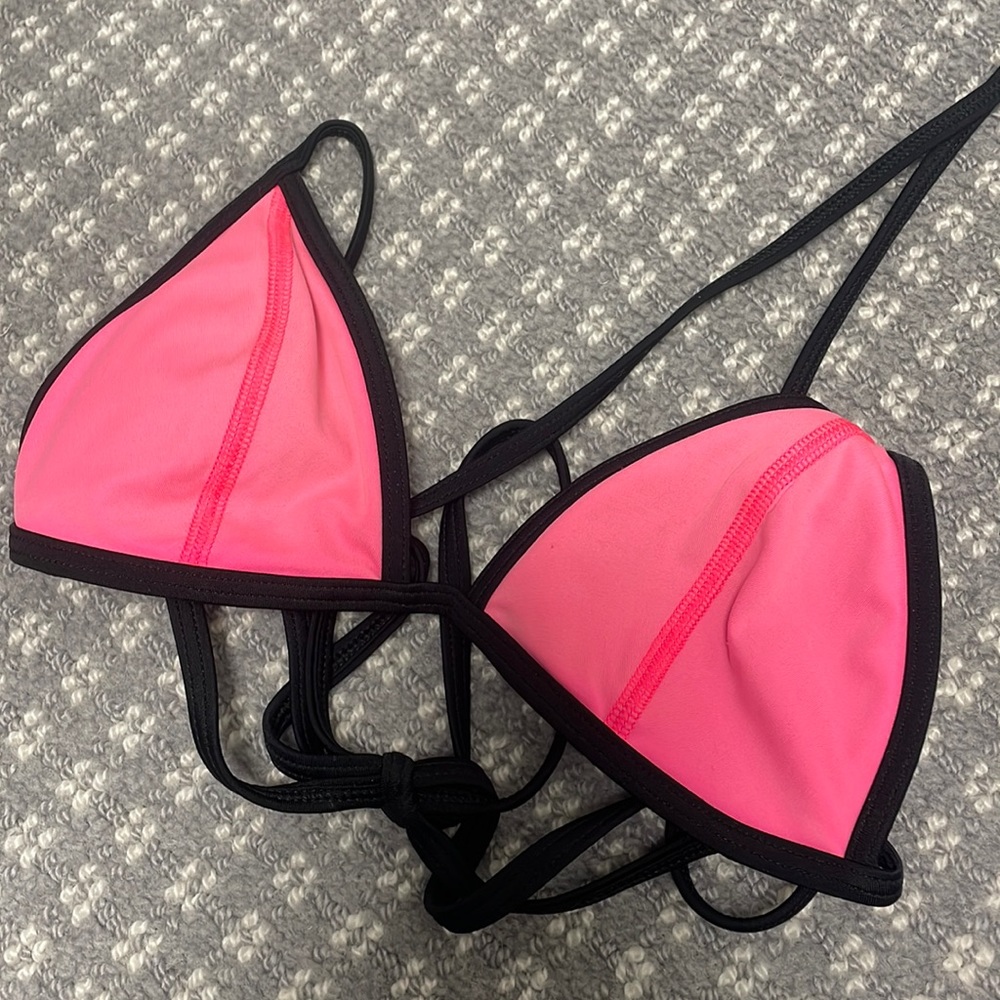 Victoria secret pink triangle bikini top
